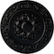 Ekena Millwork Sydney Ceiling Medallion (Fits Canopies up to 5 3/4"), Hand-Painted Jet Black, 27 3/4"OD x 2"P CM27SYBLF - alternate 1